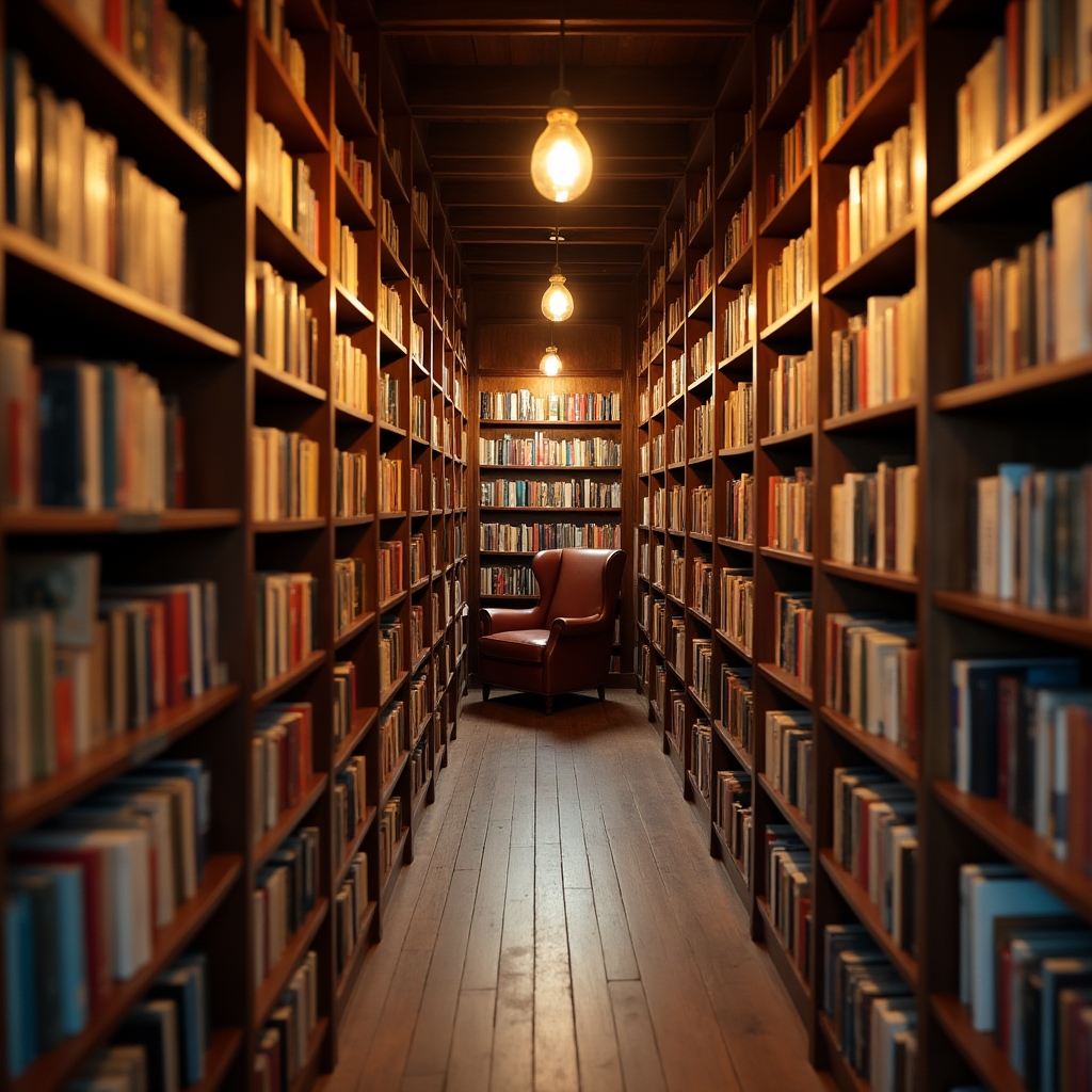 Gemütliche Buchhandlung mit Leseatmosphäre